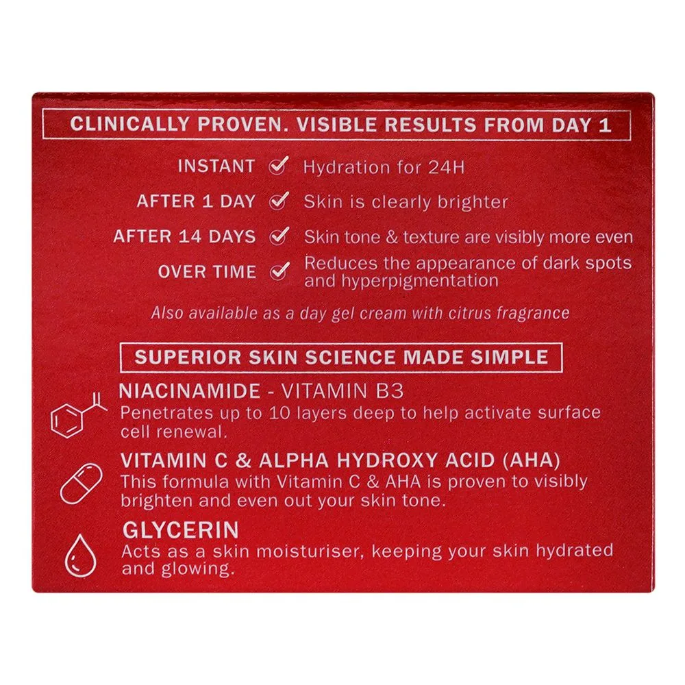 Comfortable casual olay vitamin c + aha 24 night gel cream, niacinamide, vitamin c, 50ml