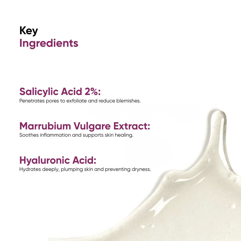 Comfortable casual oneskin blemish control serum, salicylic acid 2% + marrubium valgare, no fragrance, for acne-prone skin, 30ml