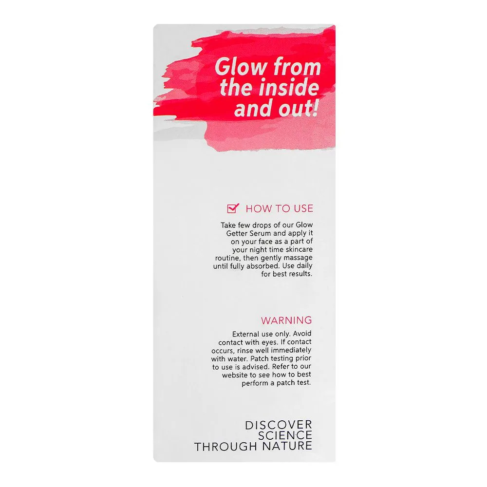 Close-up design of oneskin glow getter serum with glutathione, alpha arbutin 2%, vitamin b3 & avocado oil, 30ml
