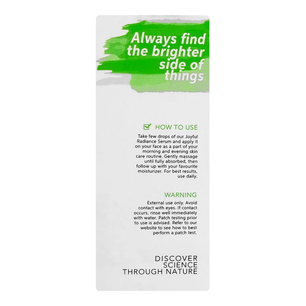Close-up design of oneskin joyful radiance serum with niacinamide 10%, zinc 1% & tea tree, 30ml