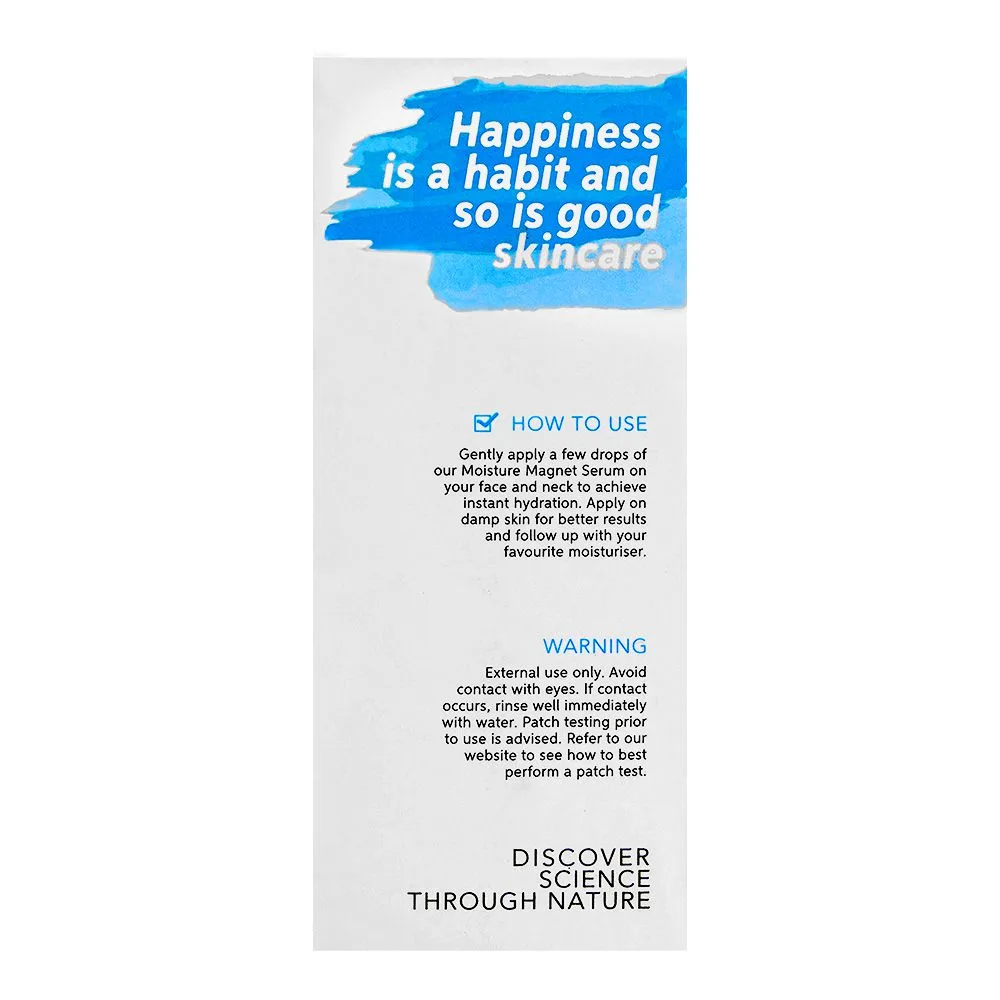 Close-up design of oneskin moisture magnet serum with hyaluronic acid 4% & aloe vera, 30ml