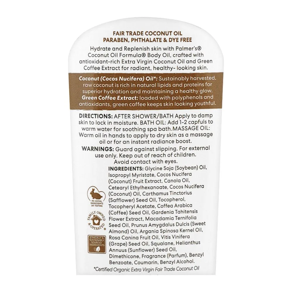 Comfortable casual palmer's hydrate replenish body oil with vitamin e, for bath, body & shower, 250ml