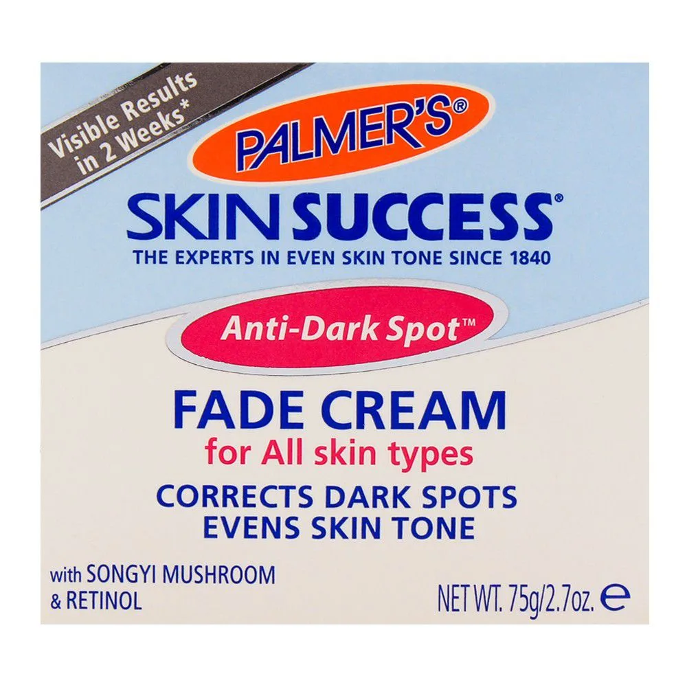 Side view of palmer's skin success fade cream regular 75gm