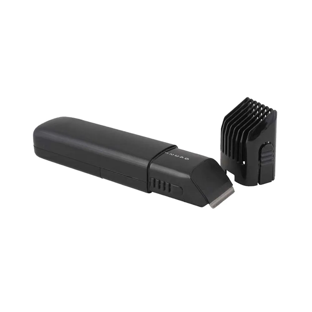 Side view of panasonic beard & moustache trimmer, battery operated, er240-bp