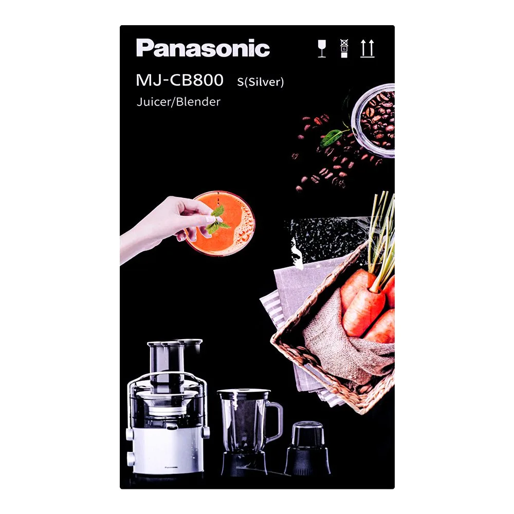 Comfortable casual panasonic juicer/blender, 1000w, s(silver) mj-cb800stn