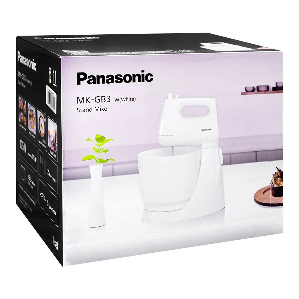 Side view of panasonic stand mixer, 175w, mk-gb3