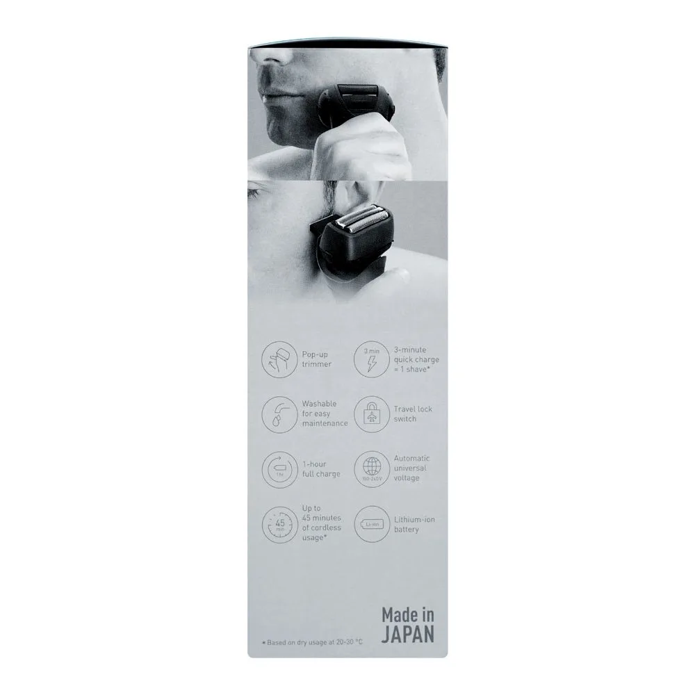 Premium everyday wear panasonic wet & dry rechargeable shaver, es-lt2b-k