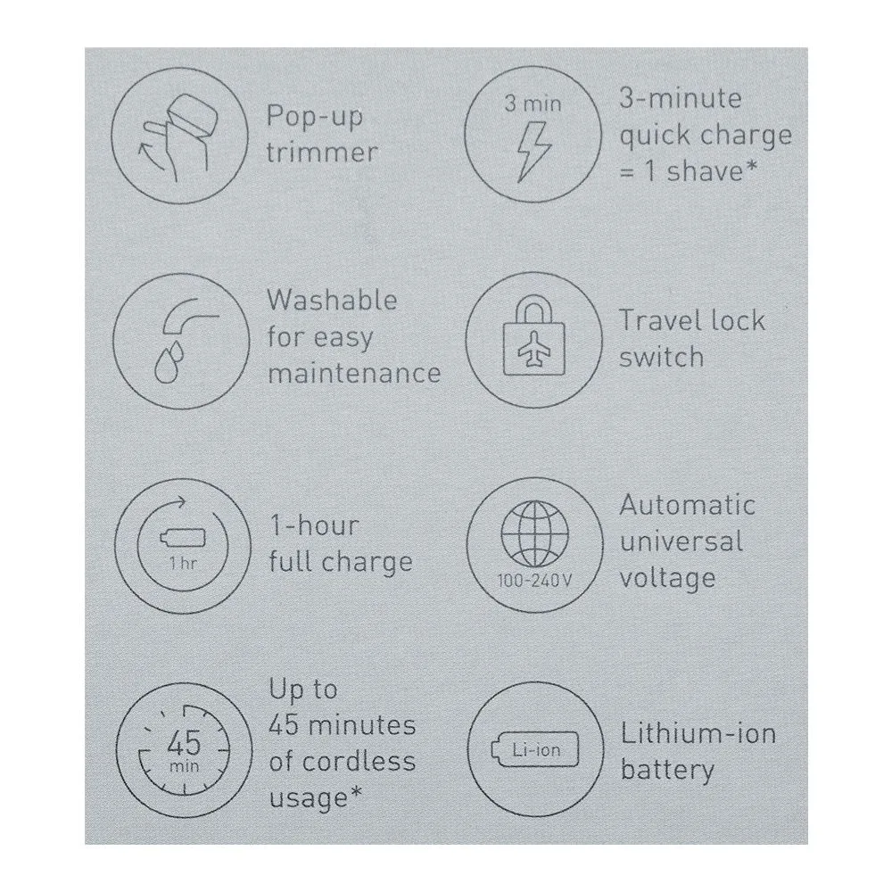 Front angle of panasonic wet & dry rechargeable shaver, es-lt2b-k