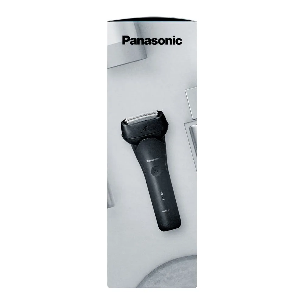 Lifestyle product image of panasonic wet & dry rechargeable shaver, es-lt2b-k