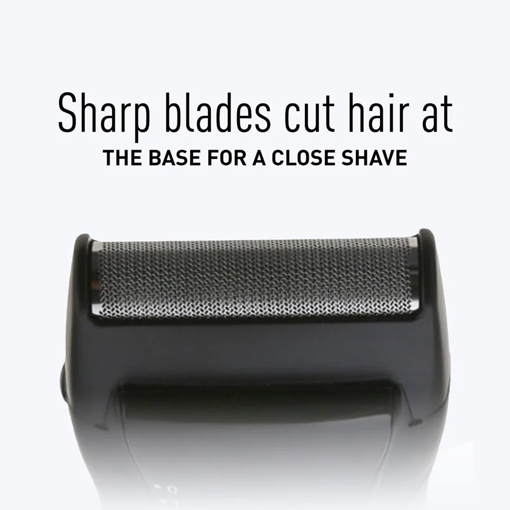 Side view of panasonic wet/dry washable electric travel shaver es3831-k