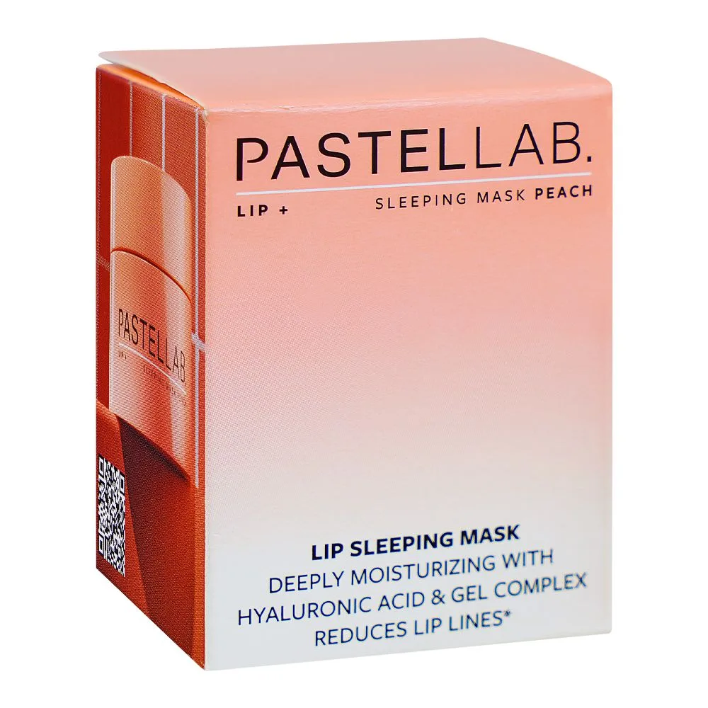 Side view of pastel lab lip sleeping mask peach, 10g, no. 21