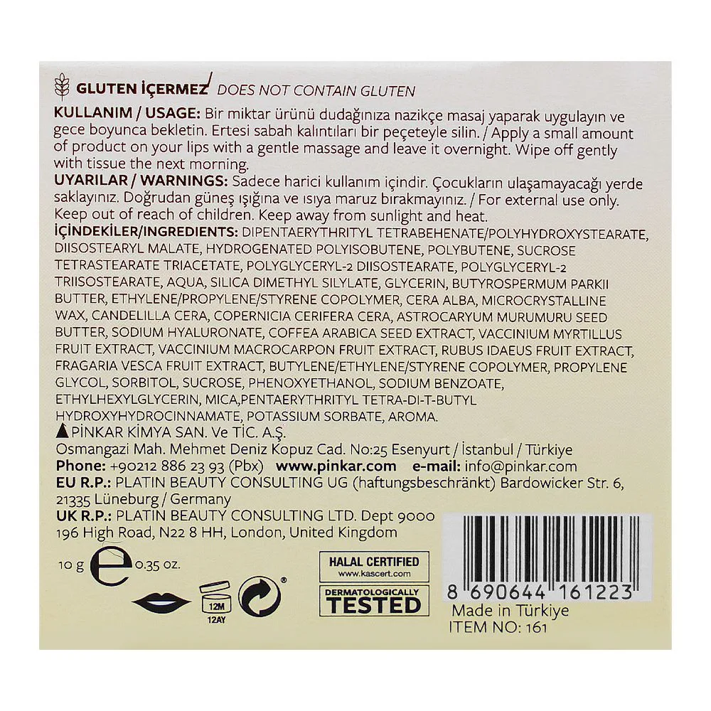 Close-up design of pastel lab lip sleeping mask vanilla, 10g, no. 22