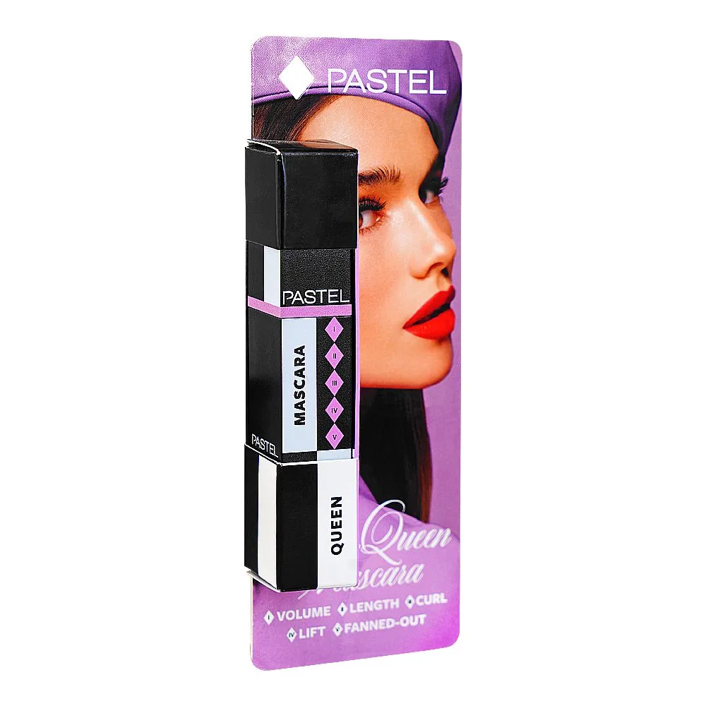 Side view of pastel queen mascara, 7.14ml