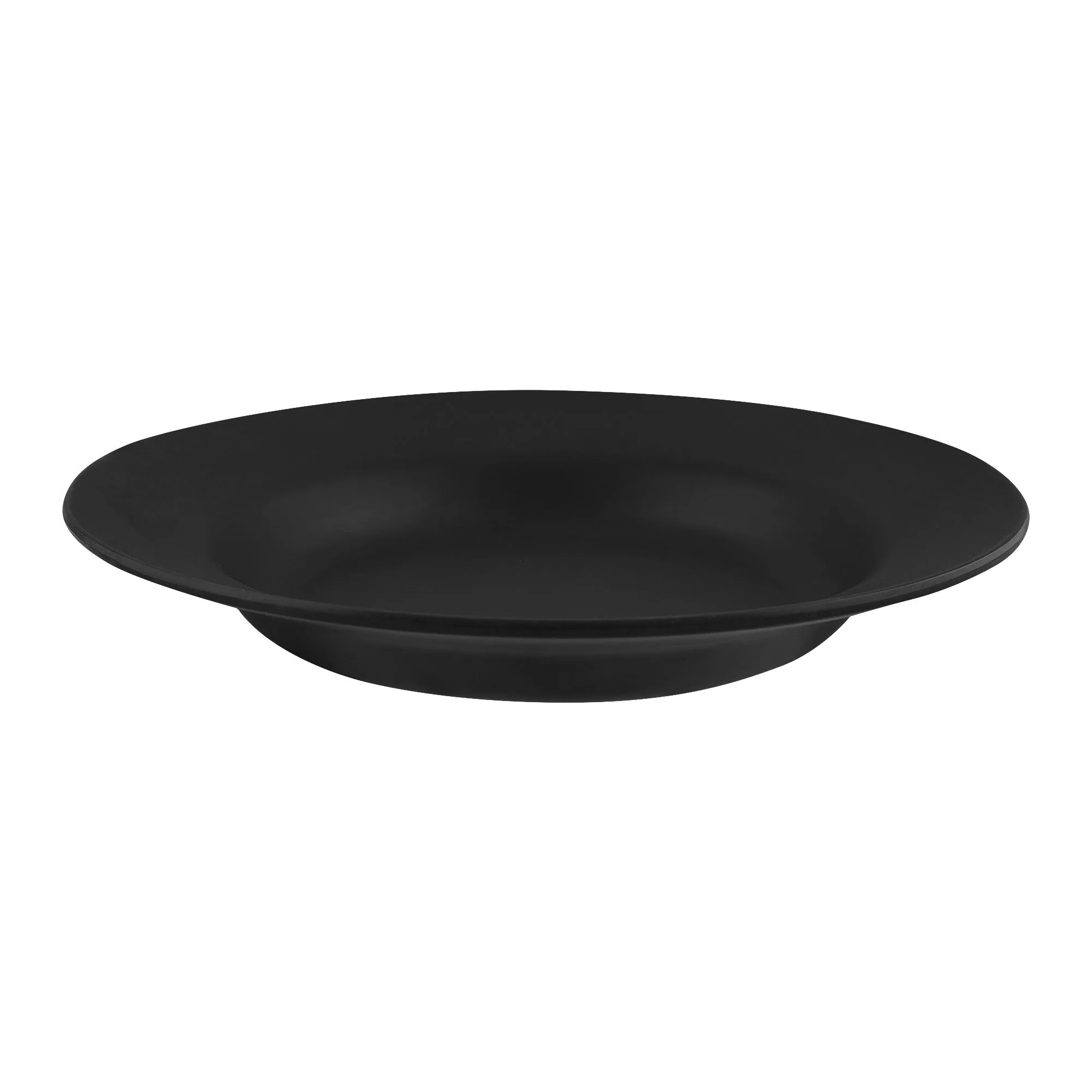 Side view of patex studios matt deep plate, black, 1-pack