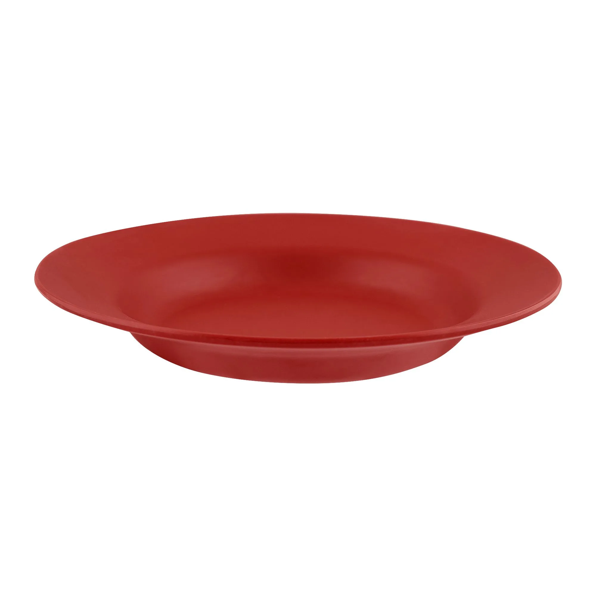 Side view of patex studios matt deep plate, red, 1-pack
