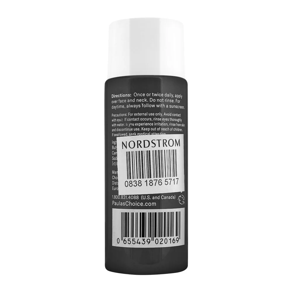 Side view of paula's choice 2% bha liquid exfoliant, all skin types, 30ml