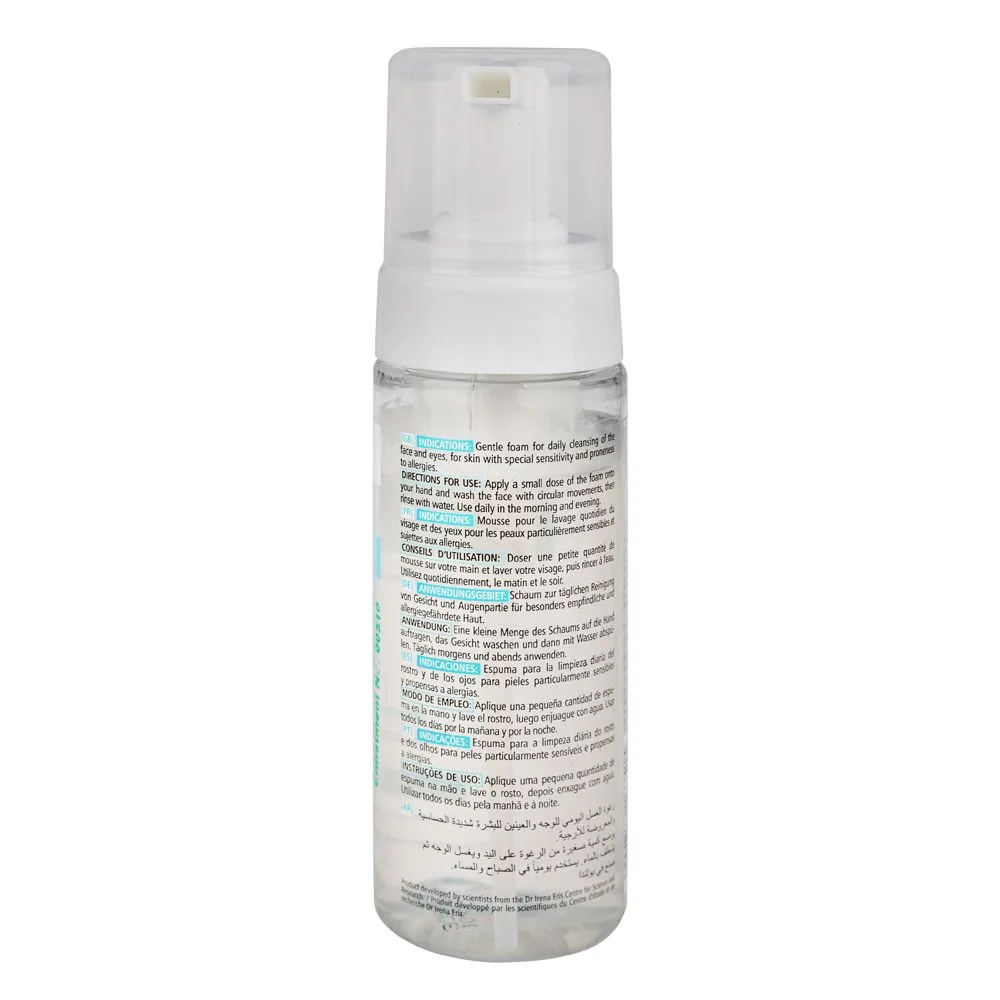 Side view of pharmaceris puri-sensilium face and eye cleansing soothing foam, for sensitive skin, 150ml