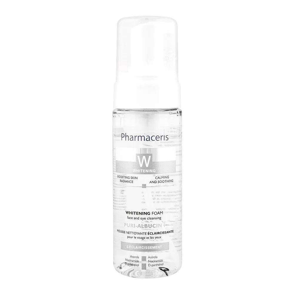 Pharmaceris Whitening Foam Cleanser, Face & Eye Cleanser, 150ml