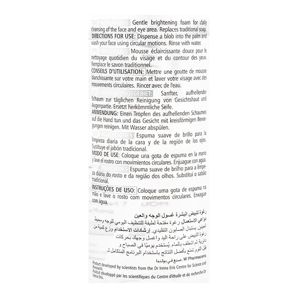 Comfortable casual pharmaceris whitening foam cleanser, face & eye cleanser, 150ml