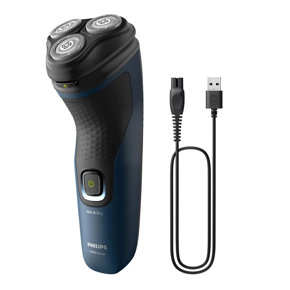 Side view of philips 1000 series wet & dry electric shaver, s1151/00