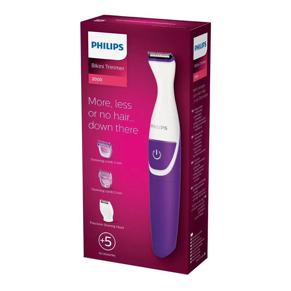 Side view of philips 2000 bikini trimmer, brt383/15