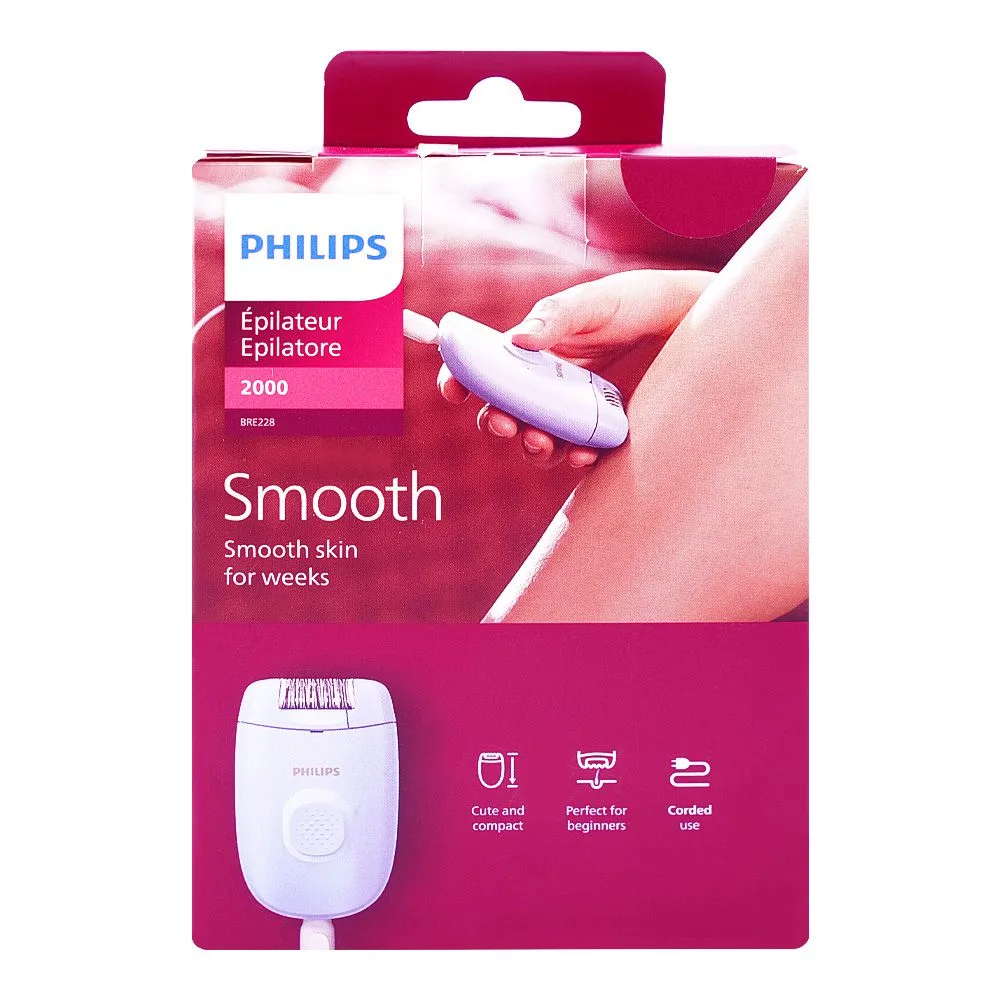 Comfortable casual philips 2000 epilator, blue, bre228/00