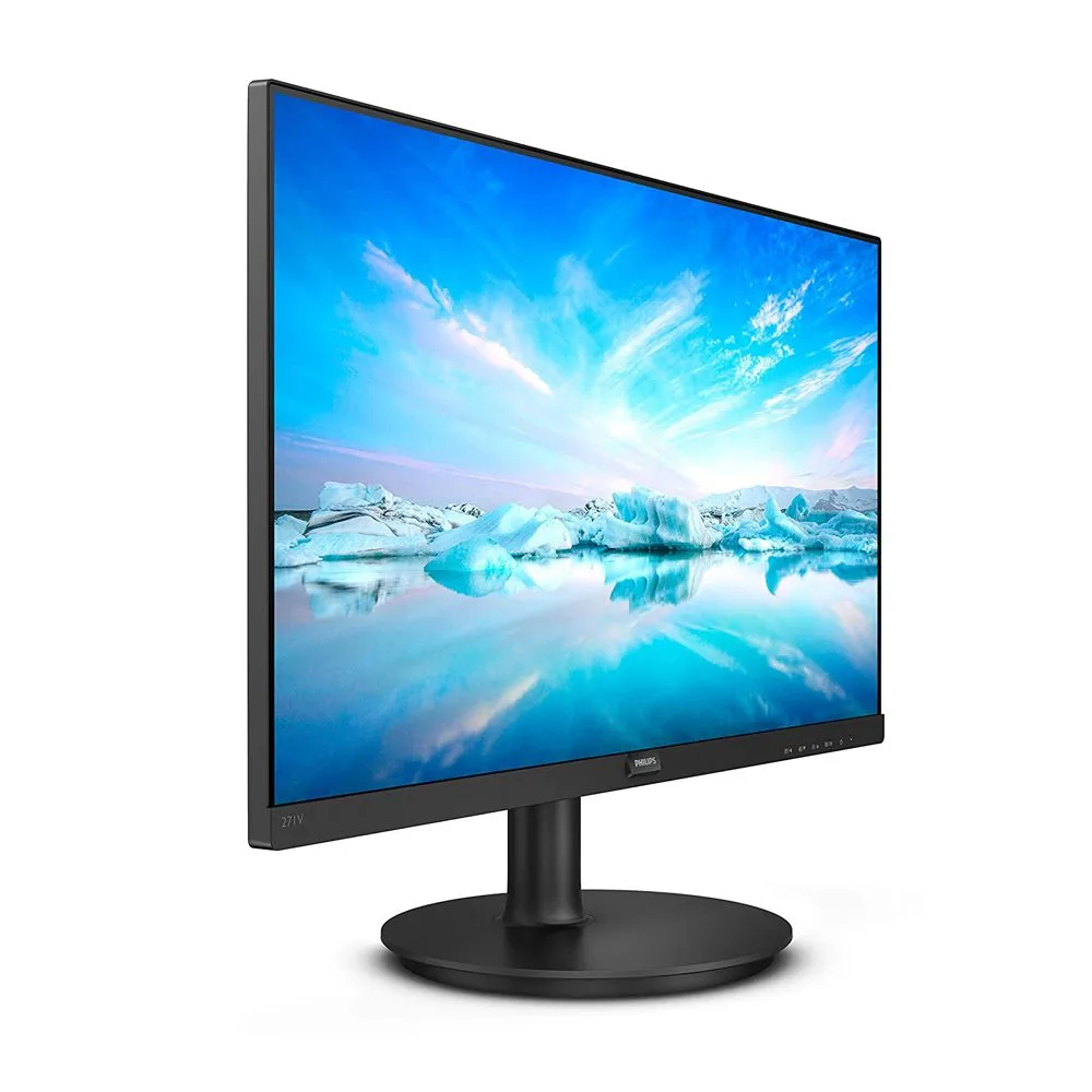 Side view of philips 22" led monitor, 4ms, 75hz, va panel, fhd, adaptivesync, low blue light, vga/hdmi, 22iv8l
