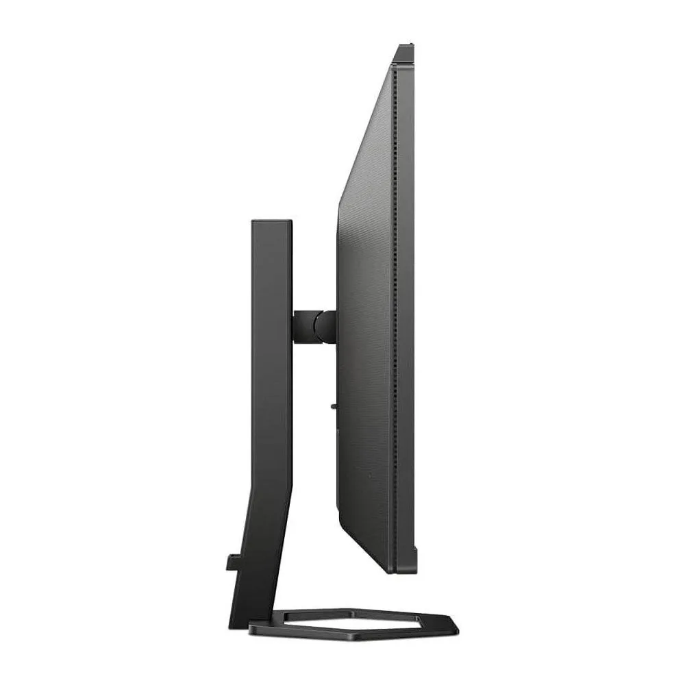 Side view of philips 27" ergo-base led monitor with 5.0 megapixel built-in windows webcam, 27e1n5600he