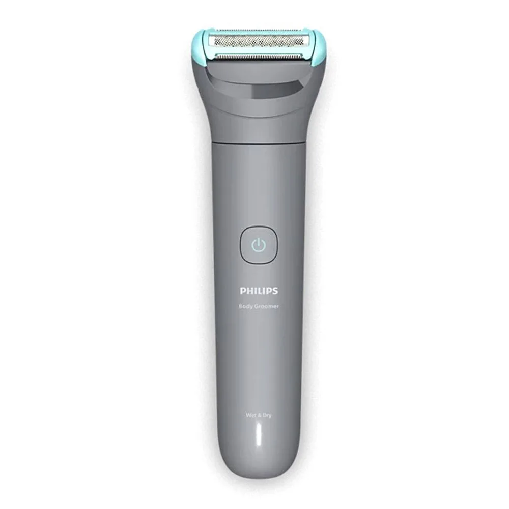 Close-up design of philips 3000 series body groomer, 80 minutes run time, bg3480/15