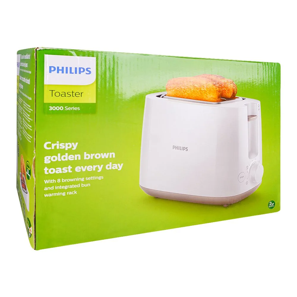 Comfortable casual philips 3000 series toaster, 830w, 1-8 settings, hd2581/00