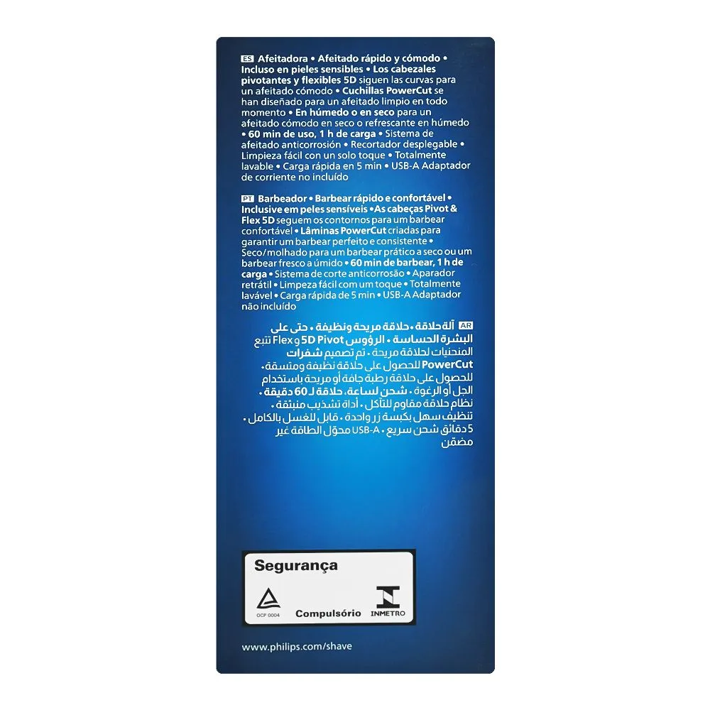 Front angle of philips 3000 series wet & dry electric shaver, s3144/00
