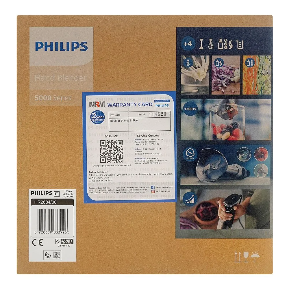 Comfortable casual philips 5000 series hand blender, 1200w, hr2684/00