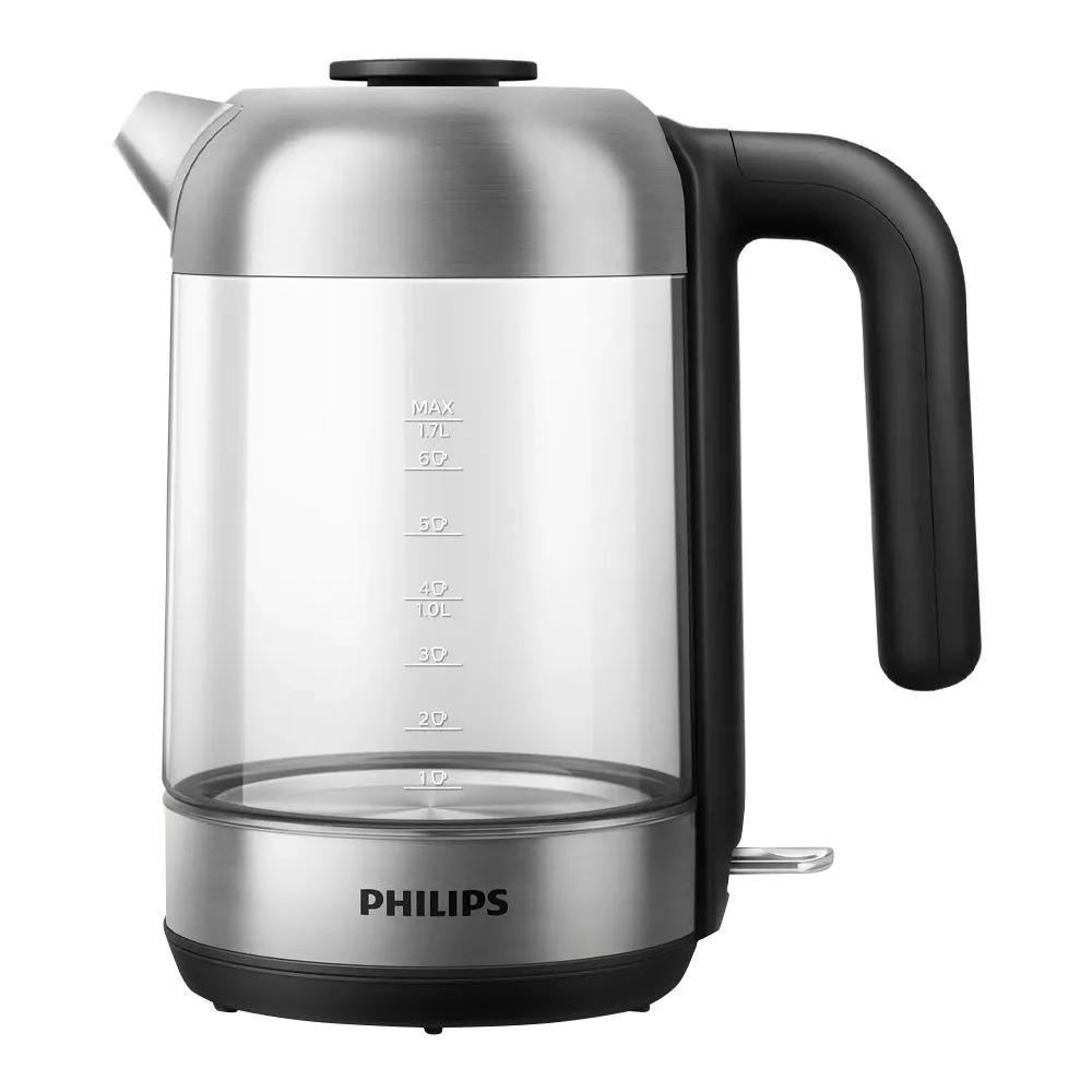 Side view of philips 5000 series kettle, 2200w, 1.7l capacity, hd-9339/81