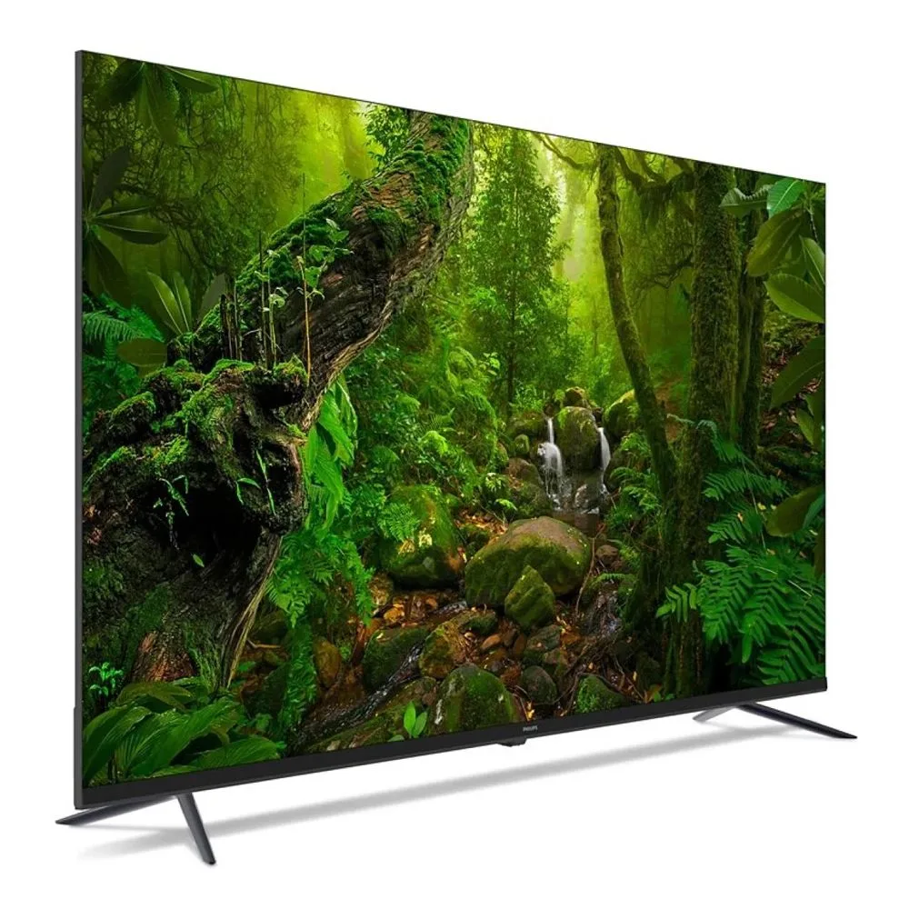 Side view of philips 8300 series 65" 4k ultra hd qled gaming google smart tv with hdr 10+/hlg, 65pqt8369_98