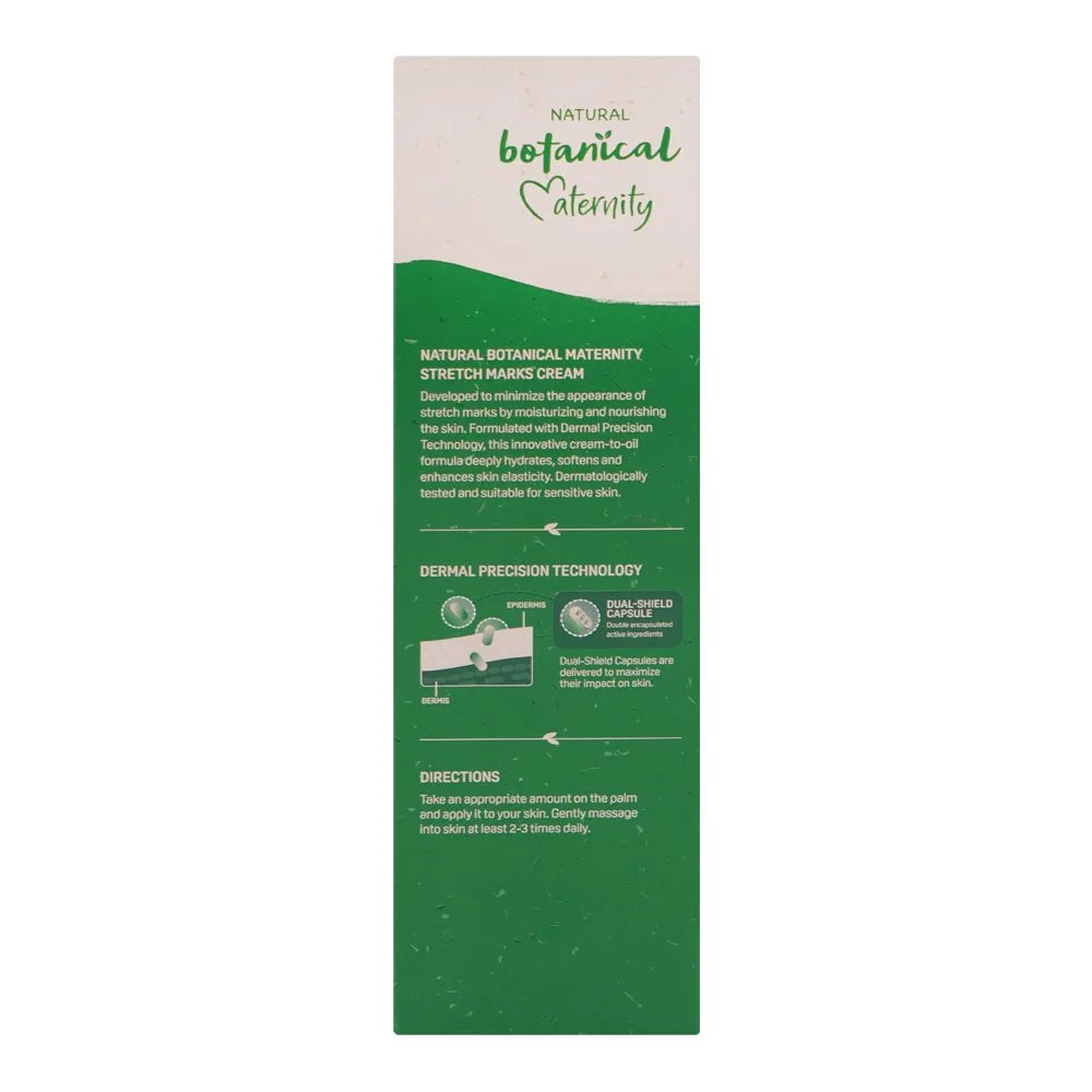 Side view of pigeon natural botanical maternity stretch marks cream, for sensitive skin, 150ml, i79893