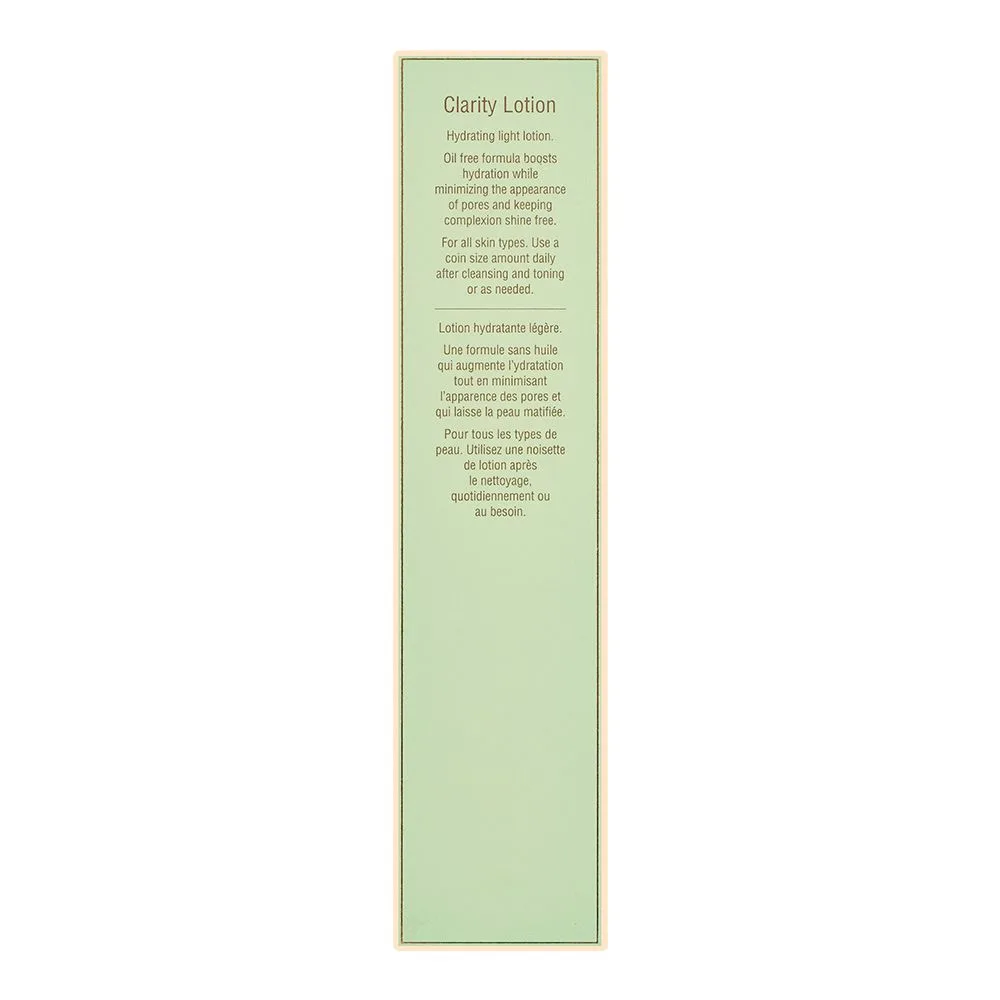 Side view of pixi skintreats ceramide & willow bark oil-free moisturizer clarity lotion, 50ml