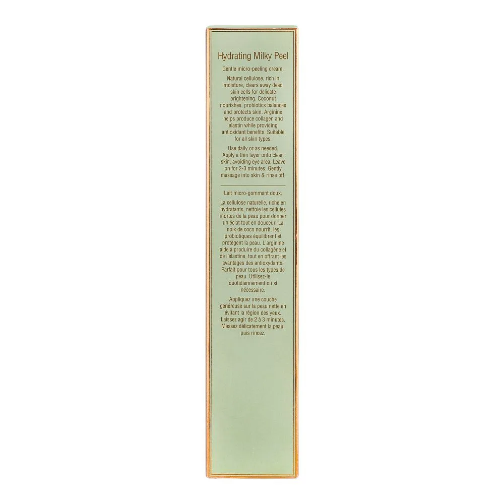 Side view of pixi skintreats coconut & probiotics hydrating milky peel gentle exfoliating cream, 80ml