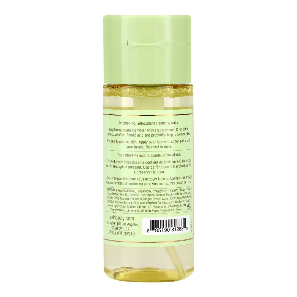 Side view of pixi skintreats orange flower water brightening vitamin-c cleanser, 150ml