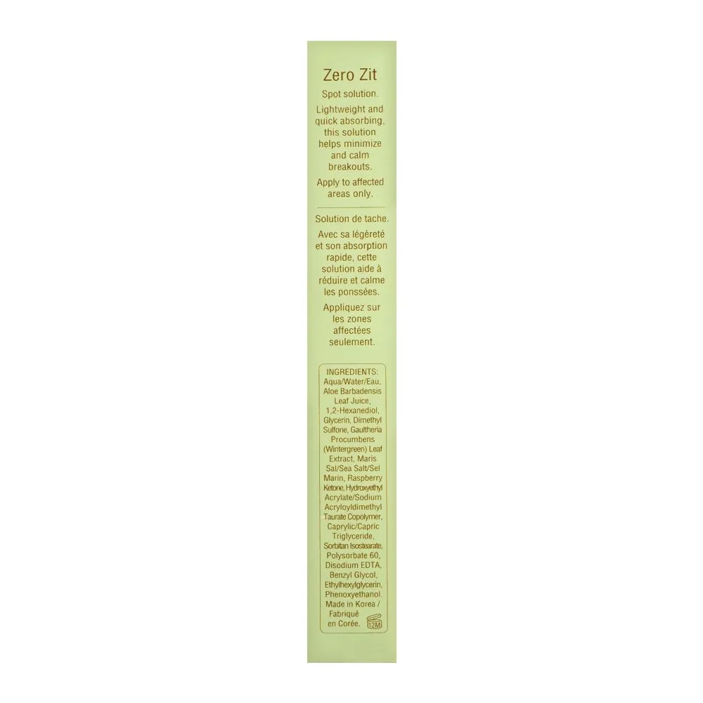 Side view of pixi skintreats zero fit sulfur & sea salt spot solution, 10ml