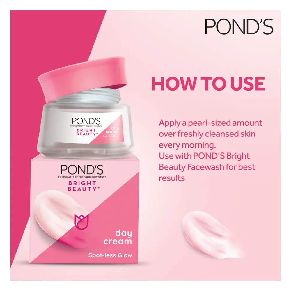 Premium everyday wear pond's bright beauty anti-spot serum day cream with niacinamide & vitamin b3, 50g