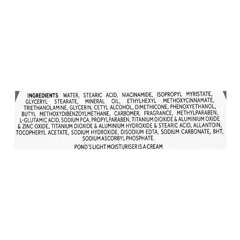 Comfortable casual pond's hydra miracle ceramide pro light moisturiser cream, niacinamide, stearic acid, for all types of skin, 75g