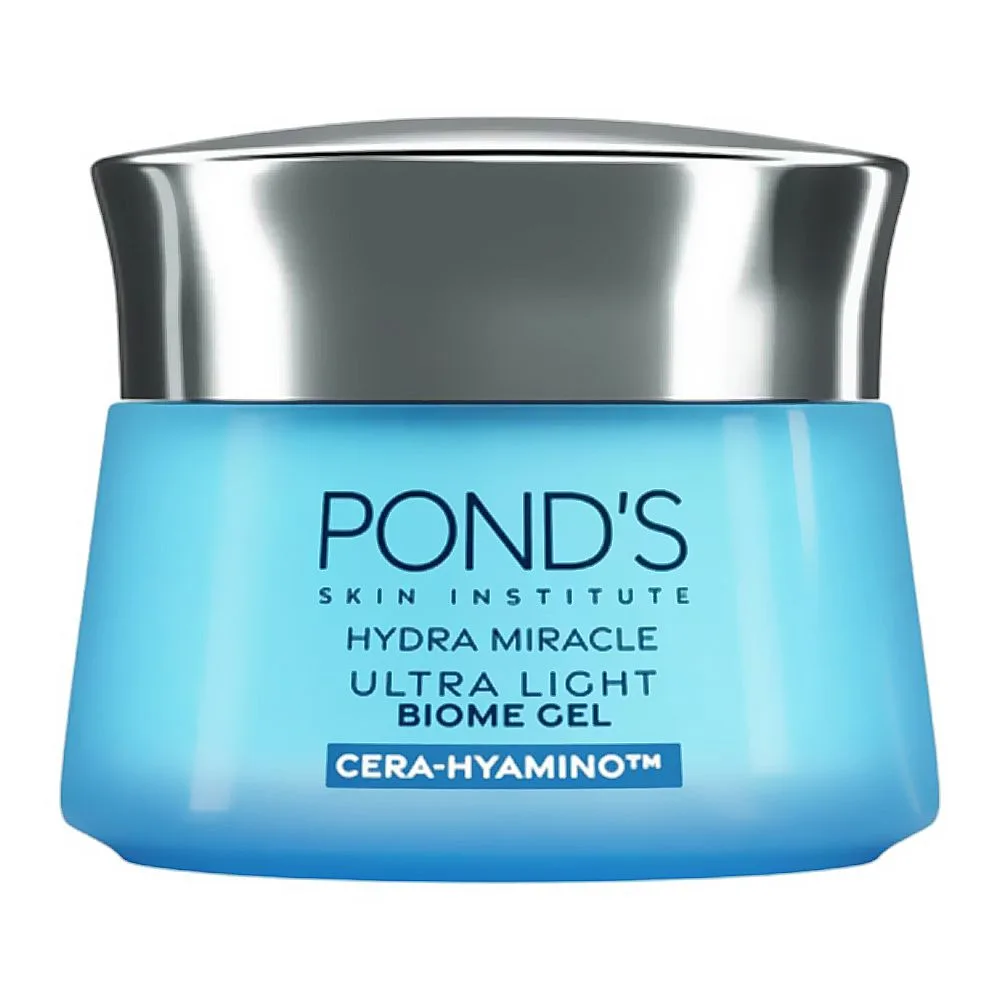 Pond's Hydra Miracle Ultra-Light Biome Gel Cera-Hyamino Cream, Niacinamide, Amino Acid, For Skin Hydration, 50g