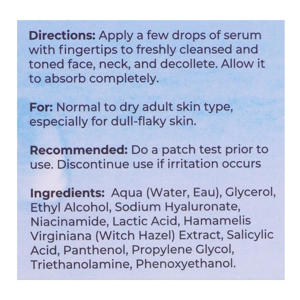 Side view of posch care hyaluronic acid serum, 30ml