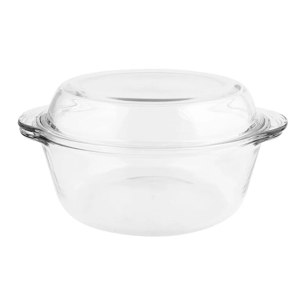 Side view of psb borcam round casserole with cover