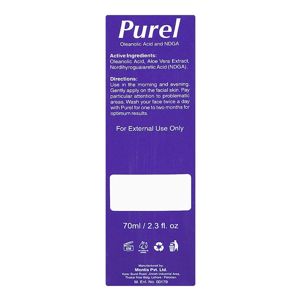 Comfortable casual purel anti acne face wash with aloe vera, 70ml