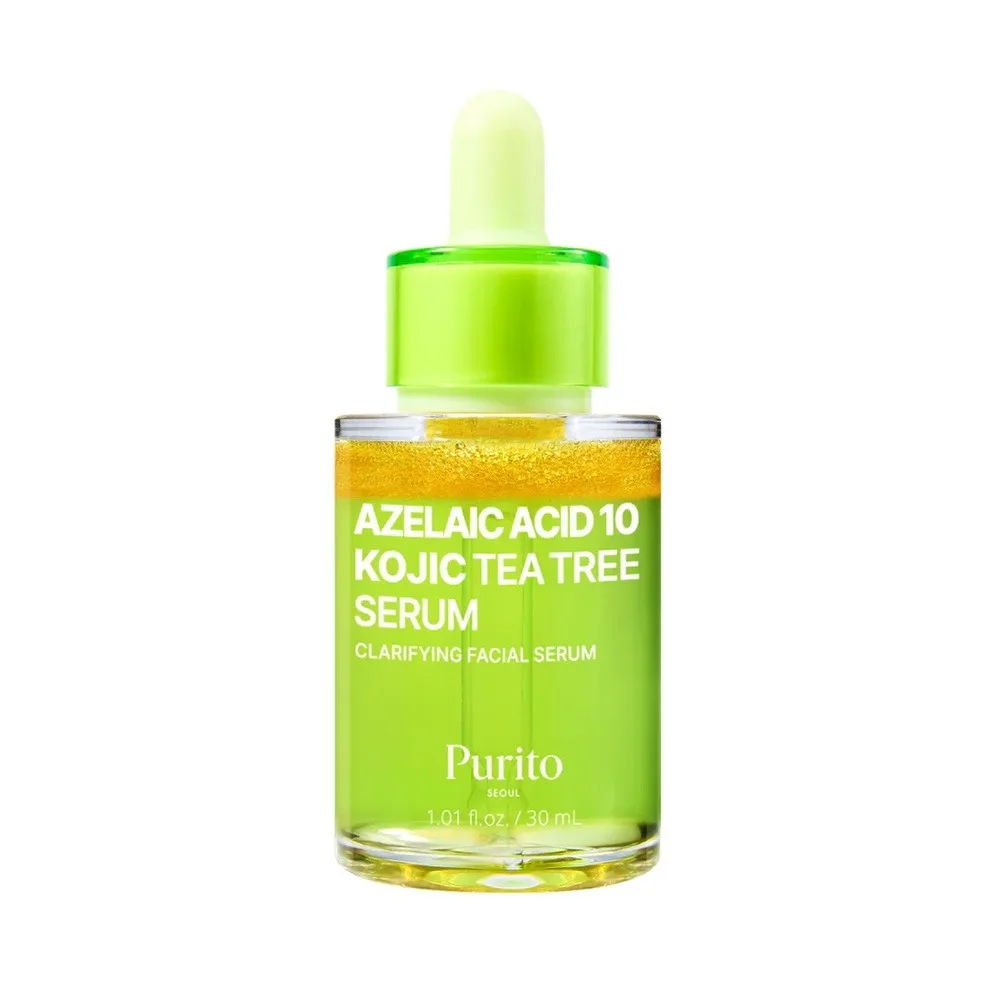 Purito Azelaic Acid 10 Kojic Tea Tree Serum, Hyperpigmentation & Anti-Aging Care, Kojic Acid, Azelaic Acid, Tea Tree, 30ml