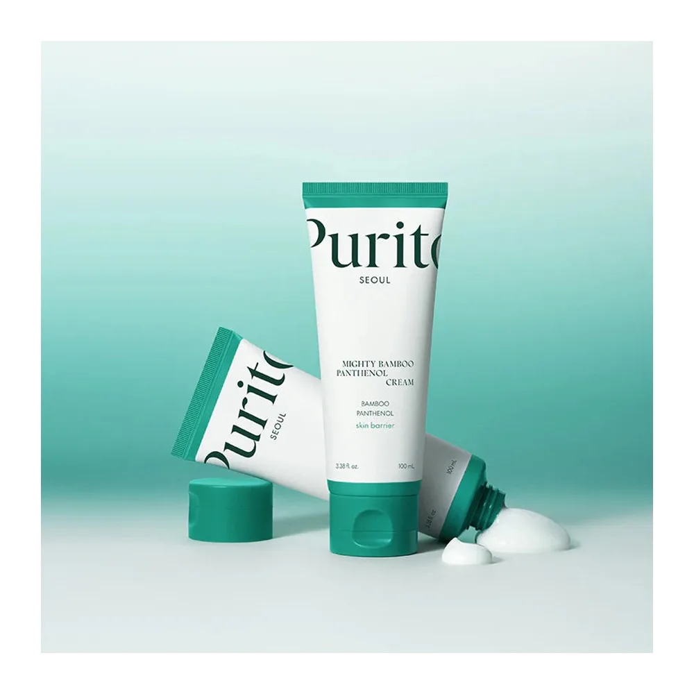 Purito Mighty Bamboo Panthenol Facial Cream, Skin Care, Bamboo Extract, Panthenol, 100ml