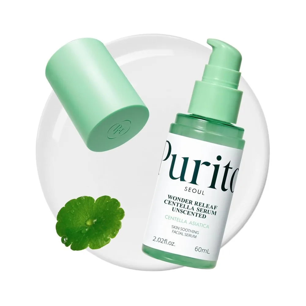 Purito Wonder Releaf Centella Unscented Serum, Soothing & Barrier Repair, Centella, 60ml