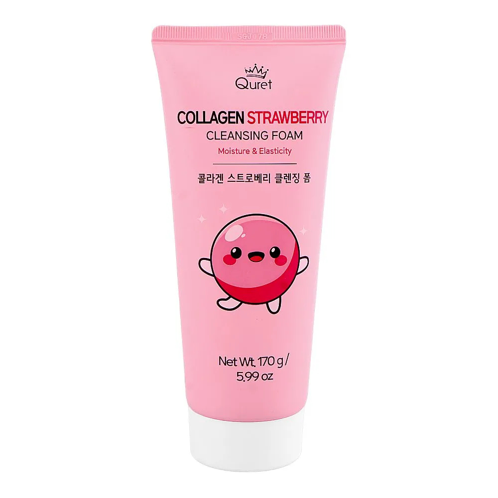 Quret Collagen Strawberry Cleansing Foam, Glycerin, 170g