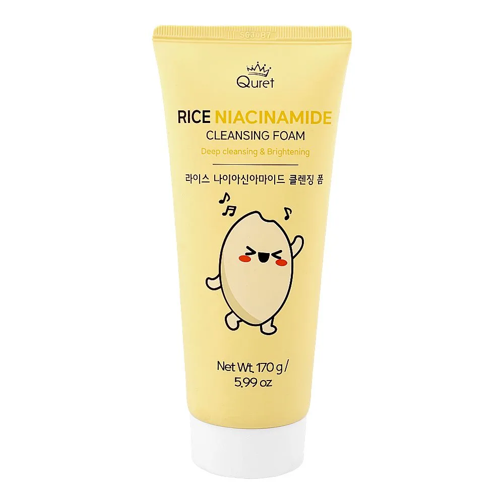 Quret Rice Niacinamide Cleansing Foam, Glycerin, For Skin Brightening, 170g